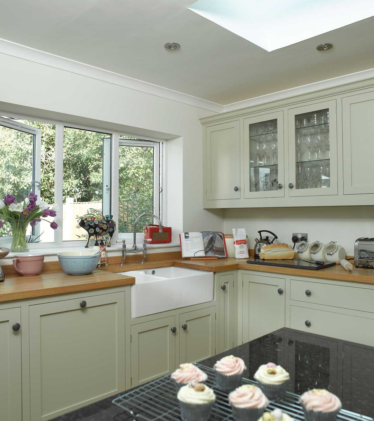 A kitchen in Hailsham with double glazing windows.