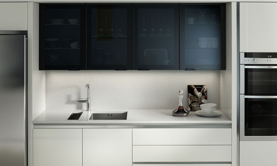 Feature_Black_Glazed_Porter_Matt_White Feature Black Glazed Kitchen