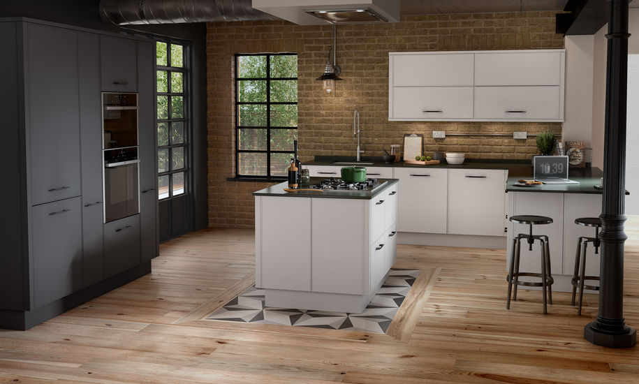 Parker Kitchen - Chalk, Graphite, Reclaimed Oak Parker Kitchen - Chalk, Graphite, Reclaimed Oak